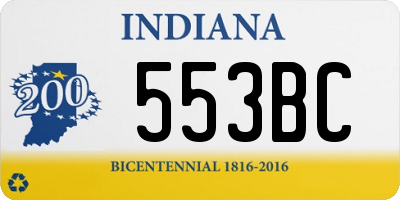 IN license plate 553BC