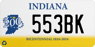 IN license plate 553BK