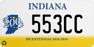 IN license plate 553CC