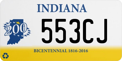 IN license plate 553CJ