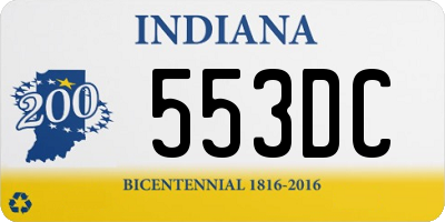 IN license plate 553DC