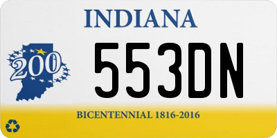 IN license plate 553DN