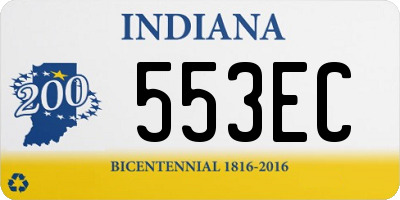 IN license plate 553EC