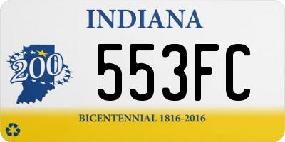 IN license plate 553FC