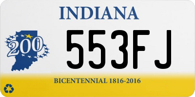 IN license plate 553FJ