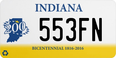 IN license plate 553FN