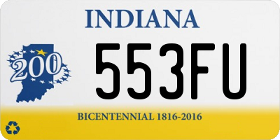 IN license plate 553FU