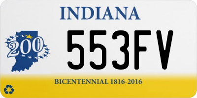 IN license plate 553FV