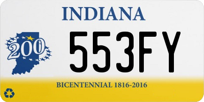 IN license plate 553FY