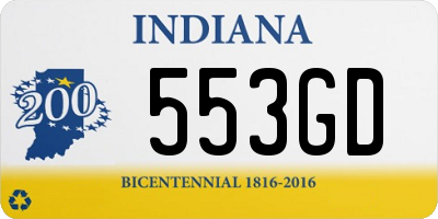 IN license plate 553GD