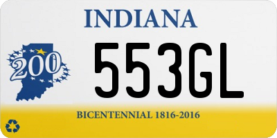 IN license plate 553GL