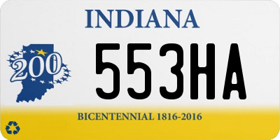 IN license plate 553HA