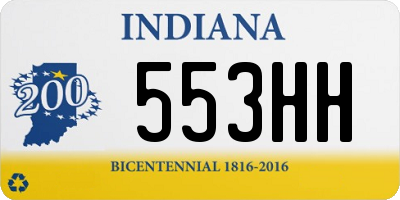 IN license plate 553HH