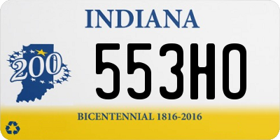 IN license plate 553HO
