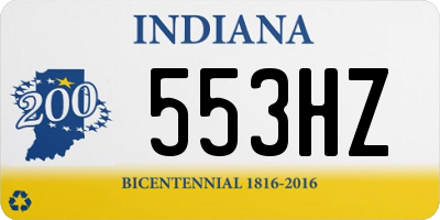 IN license plate 553HZ