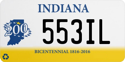 IN license plate 553IL