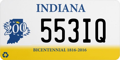 IN license plate 553IQ