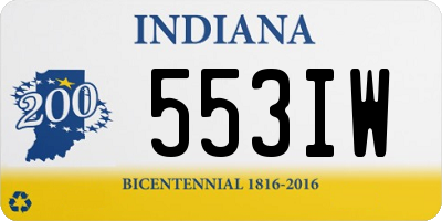 IN license plate 553IW