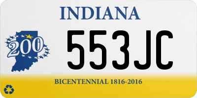 IN license plate 553JC