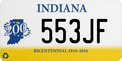 IN license plate 553JF