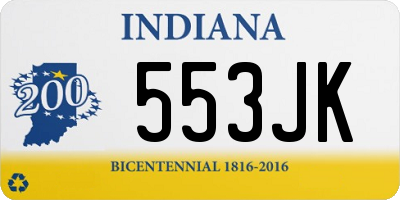 IN license plate 553JK