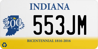 IN license plate 553JM