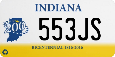 IN license plate 553JS