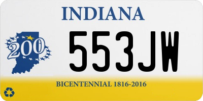 IN license plate 553JW