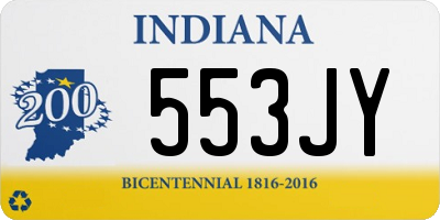 IN license plate 553JY