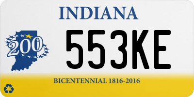 IN license plate 553KE