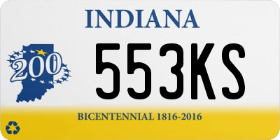 IN license plate 553KS