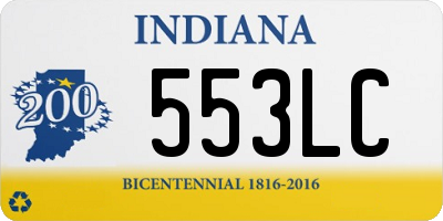 IN license plate 553LC