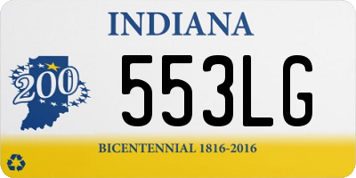 IN license plate 553LG