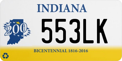 IN license plate 553LK