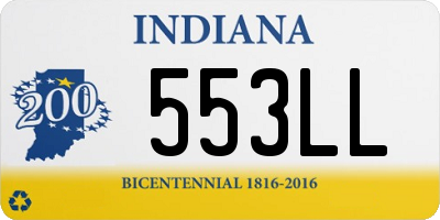 IN license plate 553LL