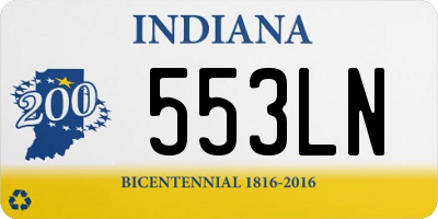 IN license plate 553LN