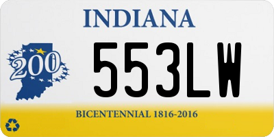 IN license plate 553LW