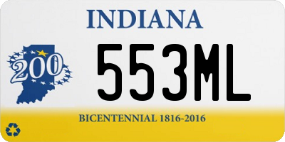 IN license plate 553ML