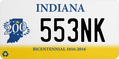 IN license plate 553NK