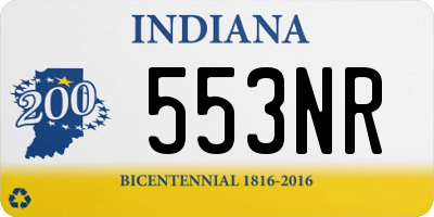 IN license plate 553NR