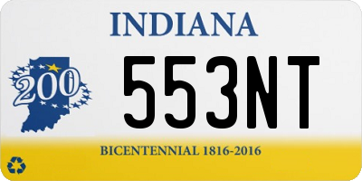 IN license plate 553NT