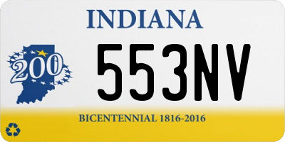 IN license plate 553NV