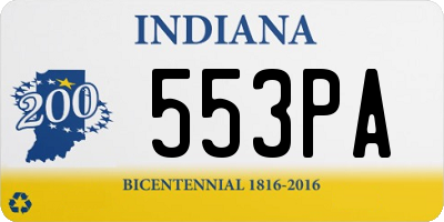 IN license plate 553PA