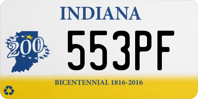 IN license plate 553PF