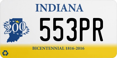 IN license plate 553PR