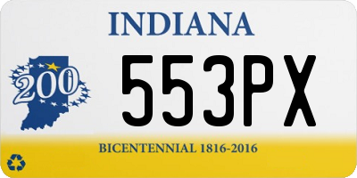 IN license plate 553PX