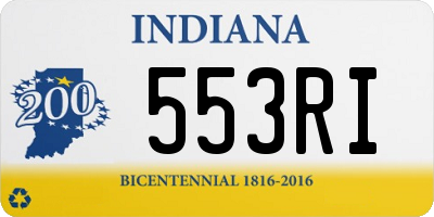 IN license plate 553RI