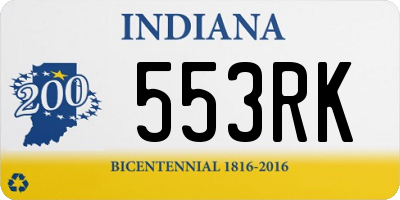 IN license plate 553RK