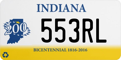 IN license plate 553RL