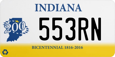 IN license plate 553RN